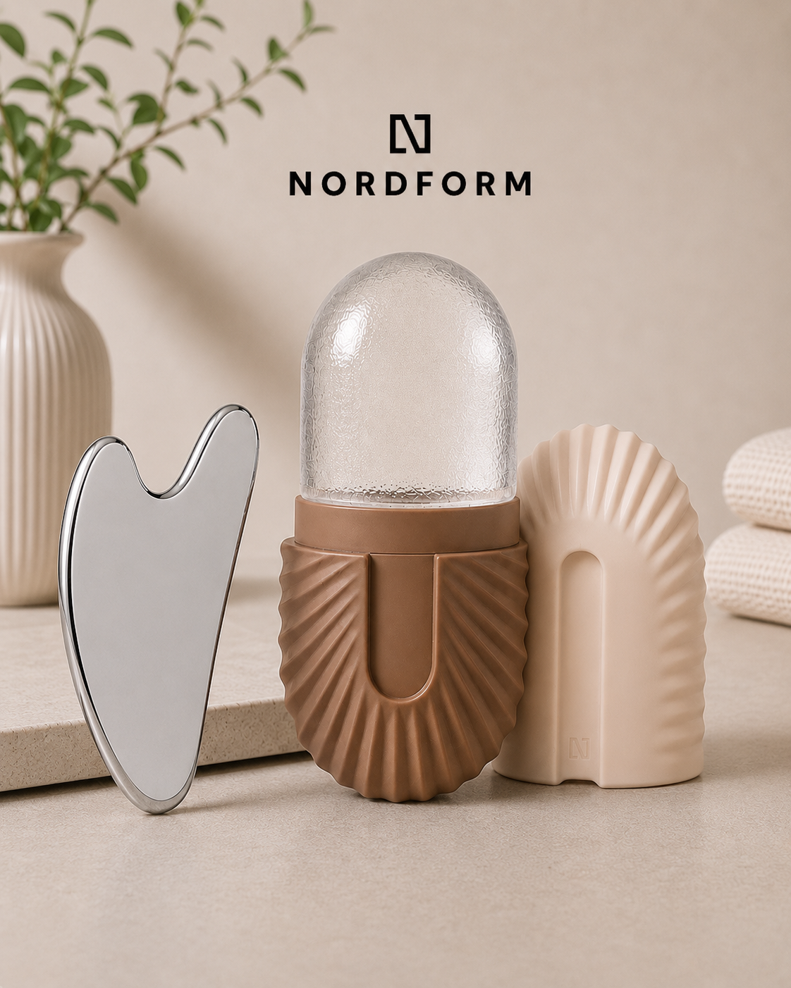 NordForm Glow Duo – Ice Roller + Gua Sha