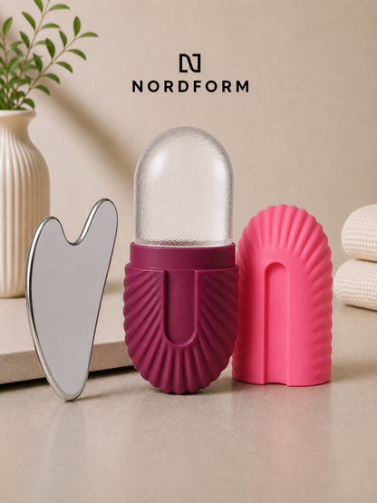 NordForm Glow Duo – Ice Roller + Gua Sha