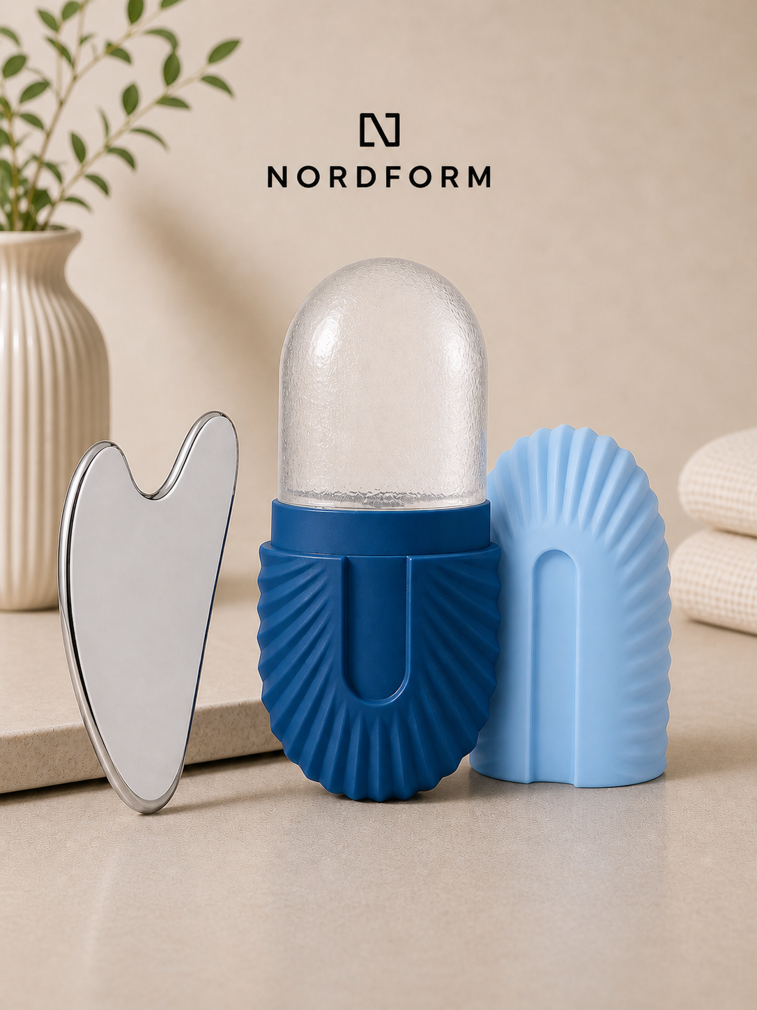 NordForm Glow Duo – Ice Roller + Gua Sha