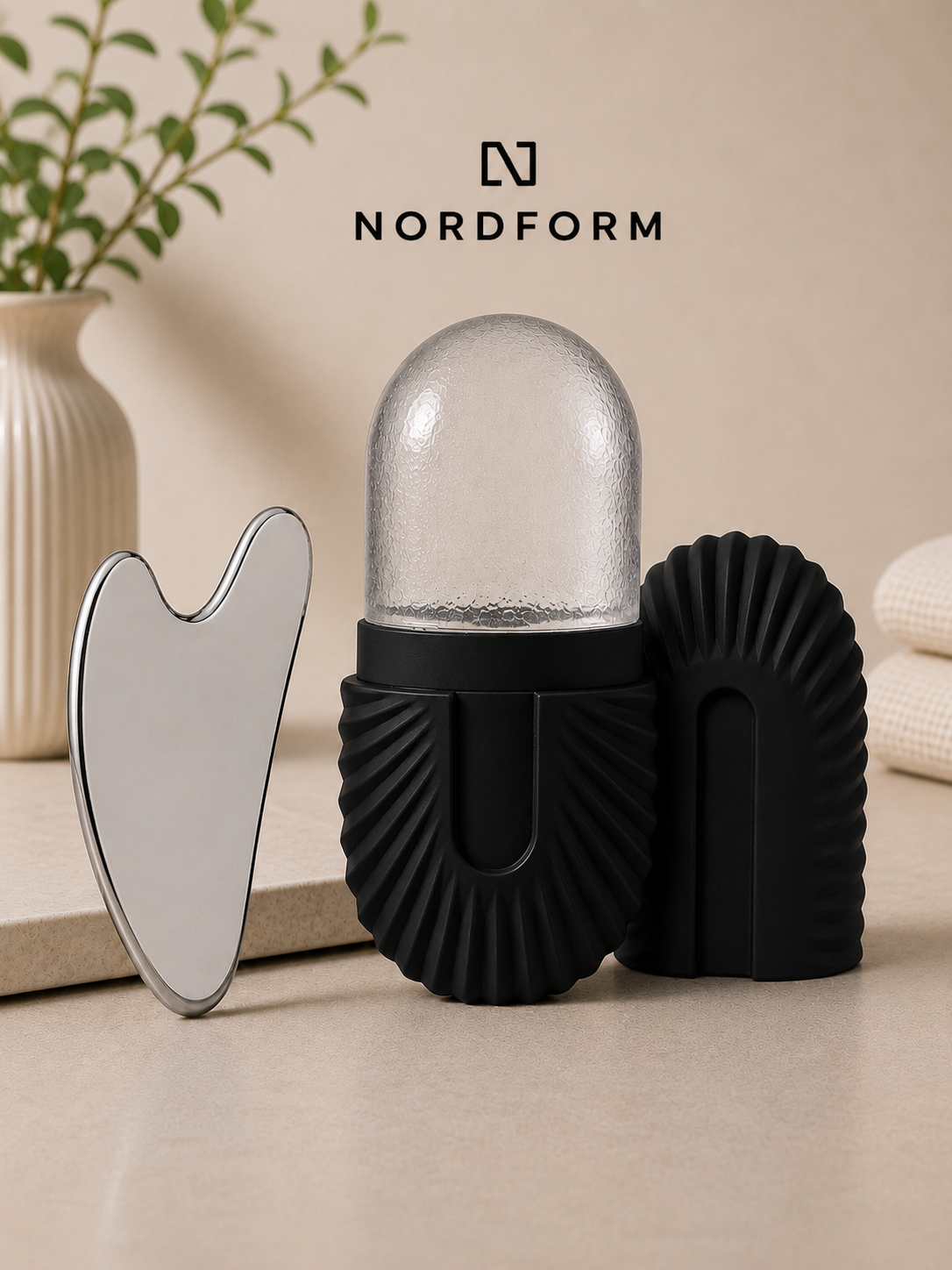 NordForm Glow Duo – Ice Roller + Gua Sha